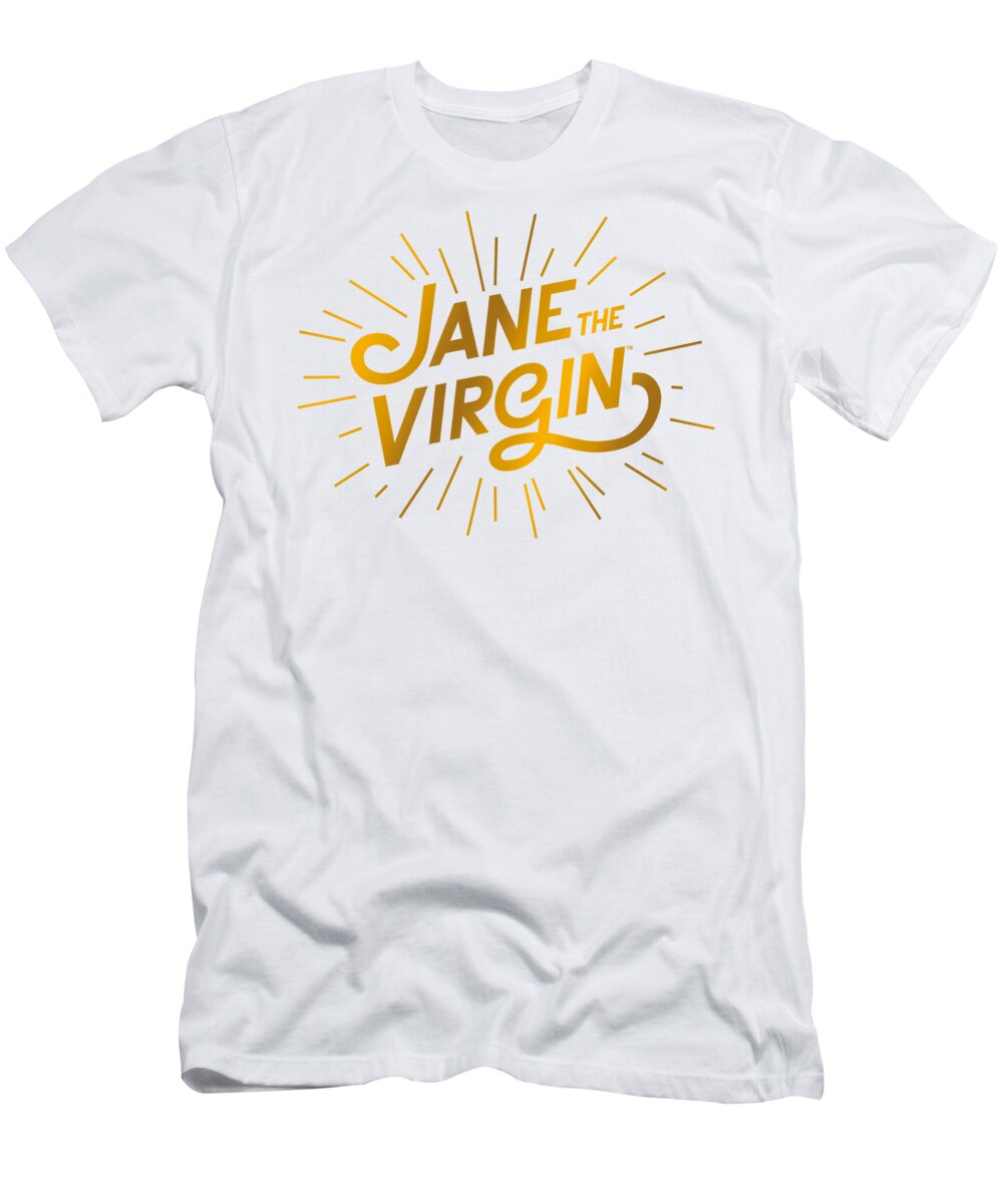  T-Shirt featuring the digital art Jane The Virgin - Golden Logo by Brand A