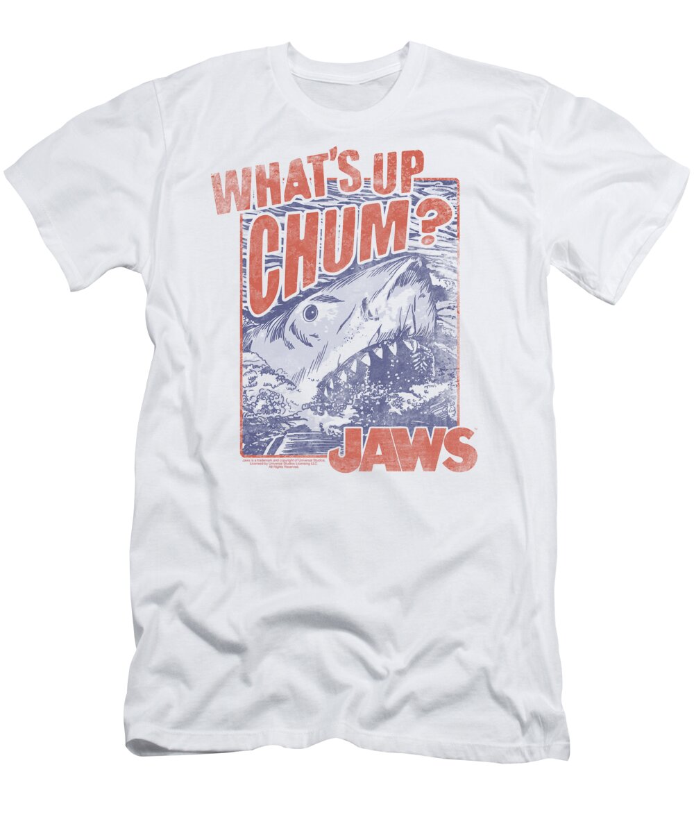 Jaws T-Shirt featuring the digital art Jaws - Chum by Brand A