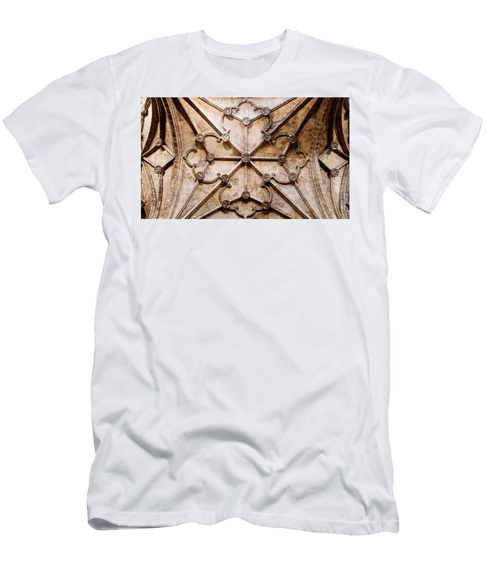 Jesus T-Shirt featuring the photograph Jesus on a Ribbed Ceiling by Weston Westmoreland