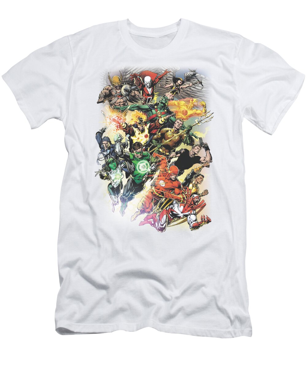 Justice League Of America T-Shirt featuring the digital art Jla - Brightest Day #0 by Brand A