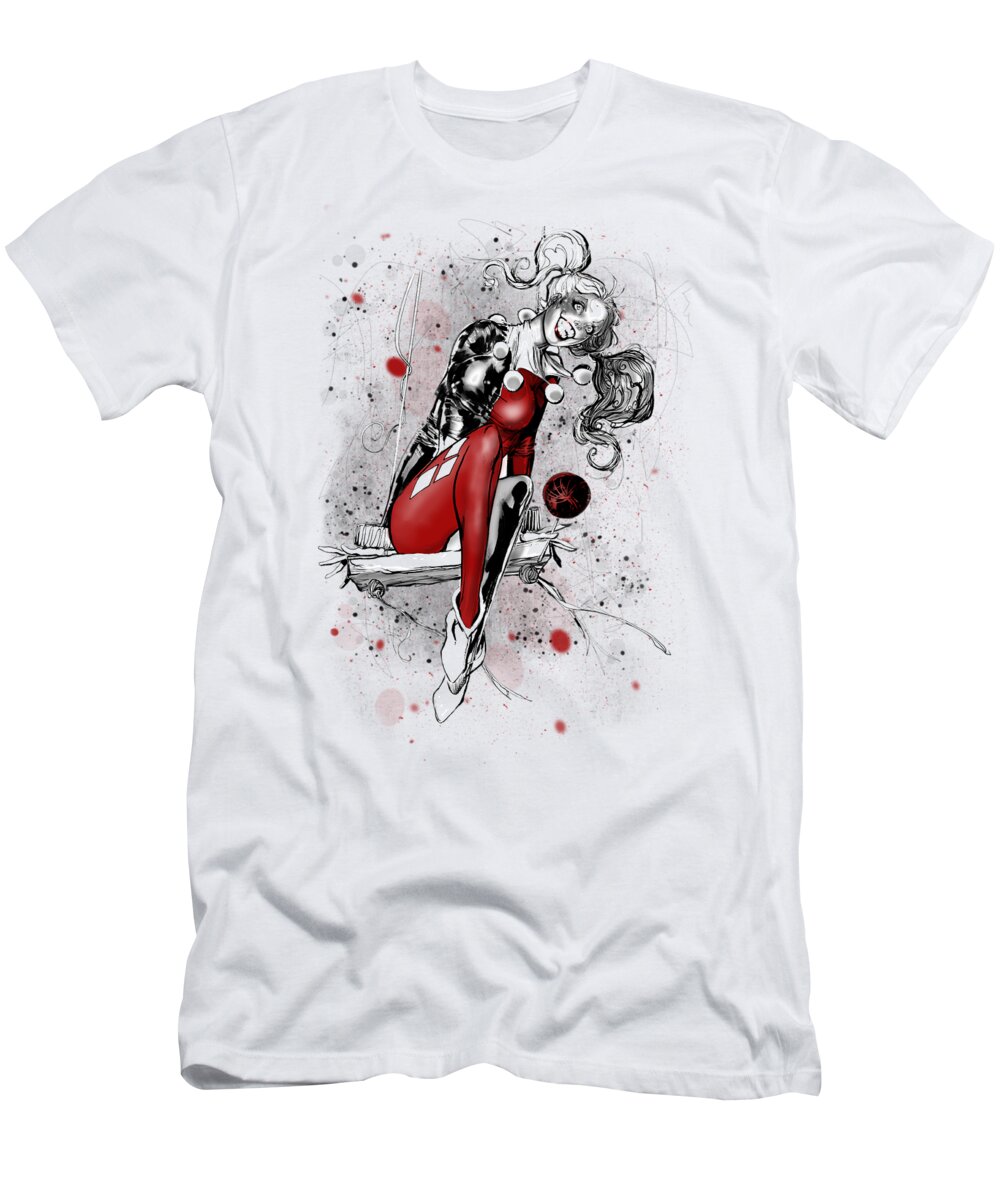  T-Shirt featuring the digital art Jla - Harley Sketch by Brand A