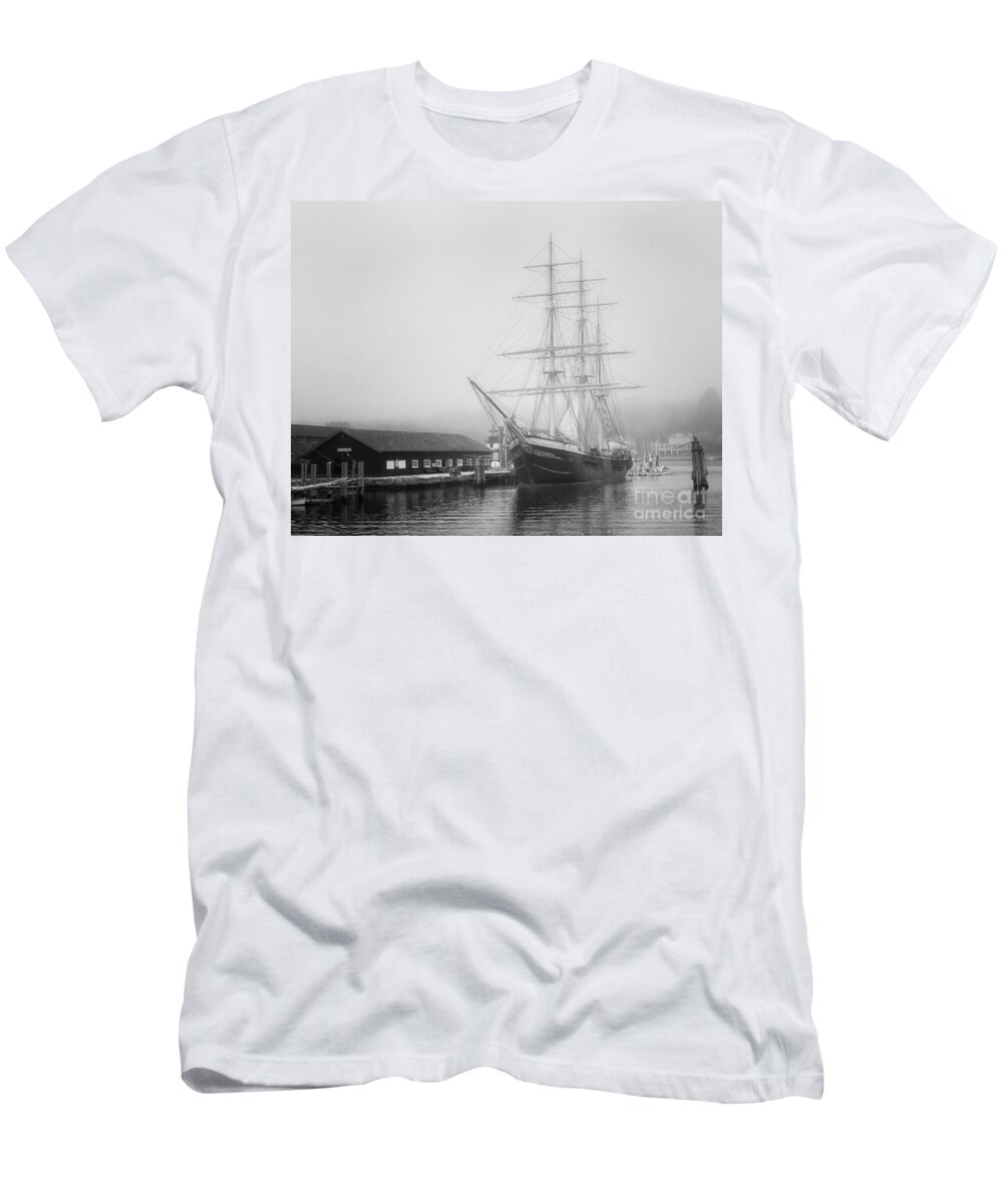 Monotone T-Shirt featuring the photograph Joseph Conrad Docked by Claudia Kuhn