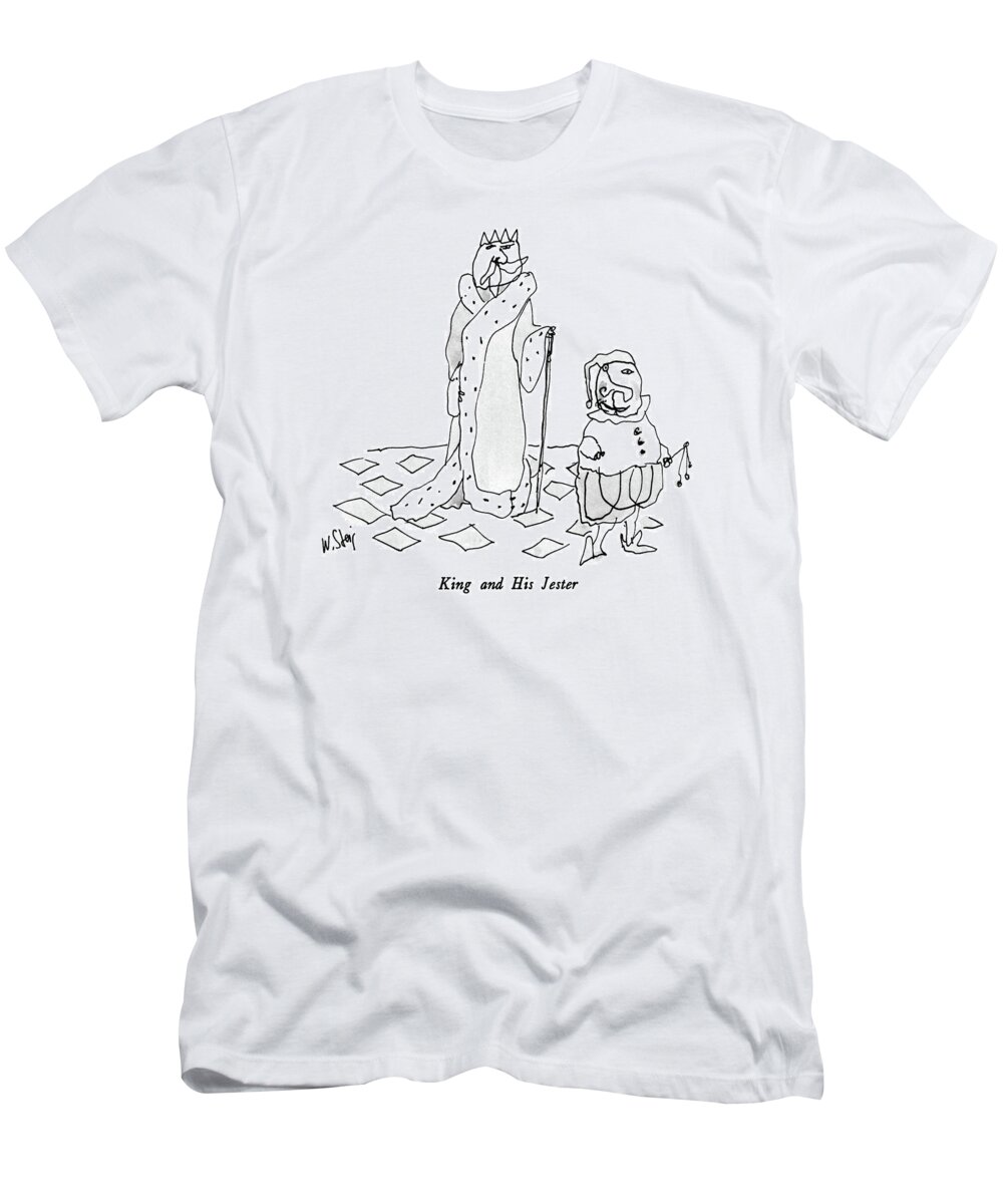 King And His Jester

King And His Jester. Title. King And Court Jester. Artkey 37679 T-Shirt featuring the drawing King And His Jester by William Steig