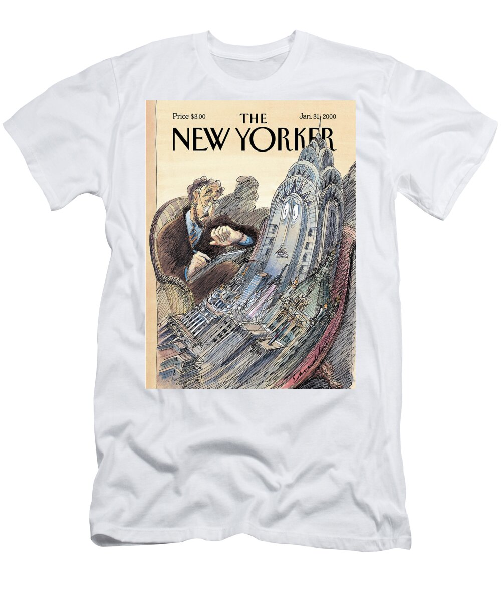 Artkey 43743 Eso Edward Sorel T-Shirt featuring the painting Kvetch City by Edward Sorel