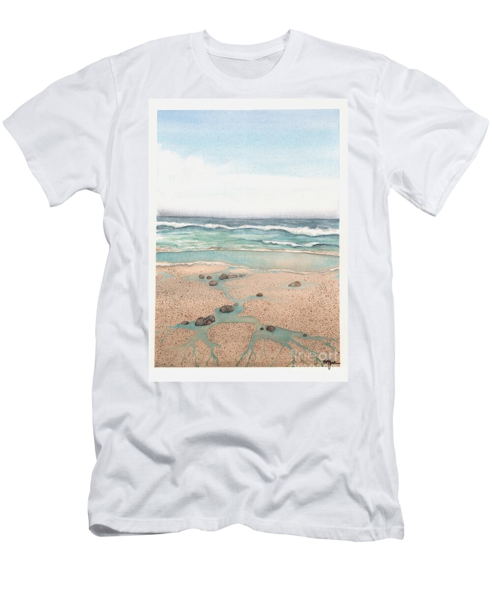Beach T-Shirt featuring the painting Laguna Beach by Hilda Wagner