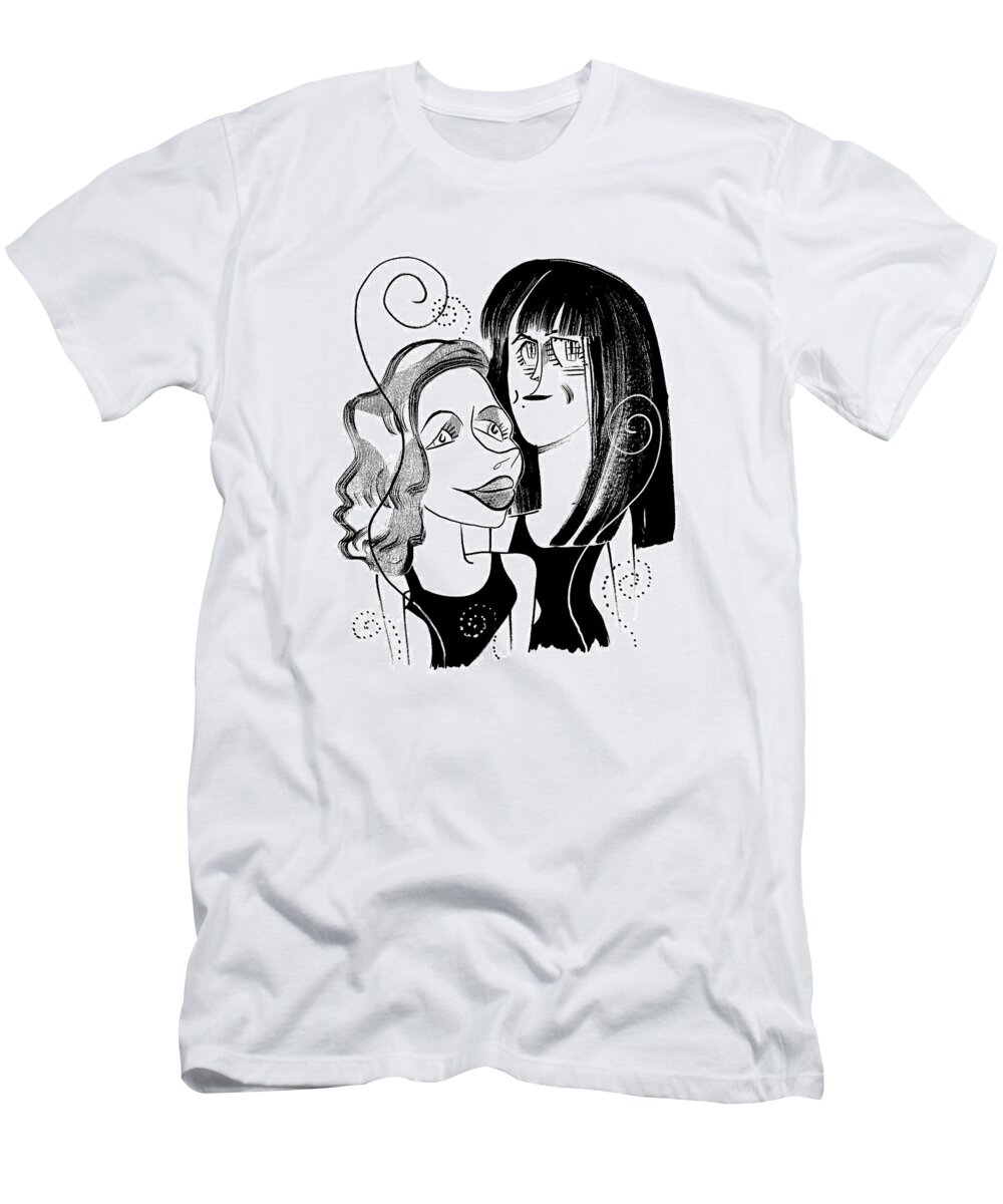 Lake Street Dive T-Shirt featuring the drawing Lake Street Dive by Tom Bachtell