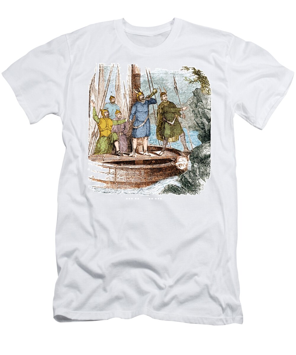 Exploration T-Shirt featuring the photograph Landing Of The Vikings In The Americas by Science Source