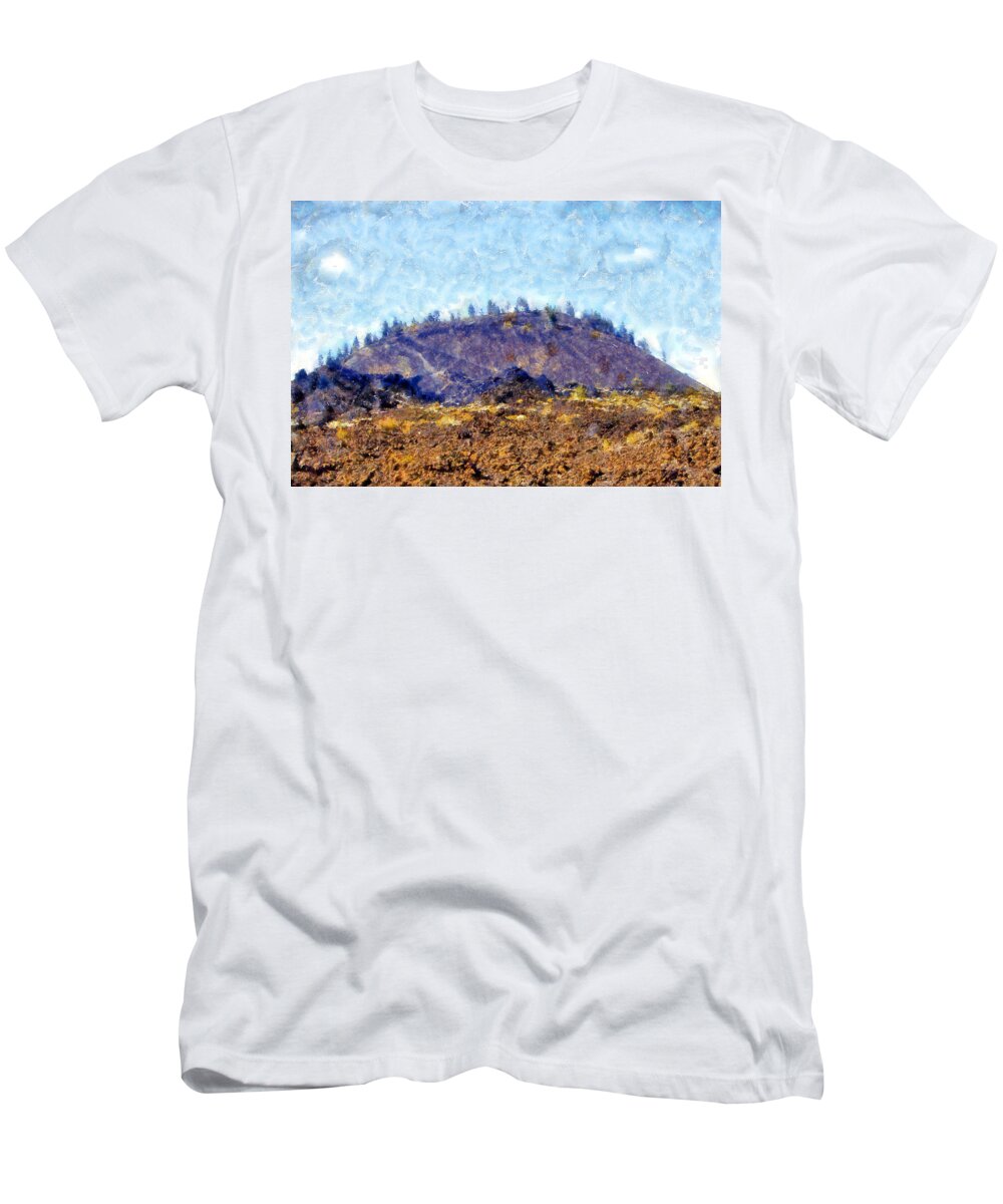 Lava Butte T-Shirt featuring the digital art Lava Butte by Kaylee Mason