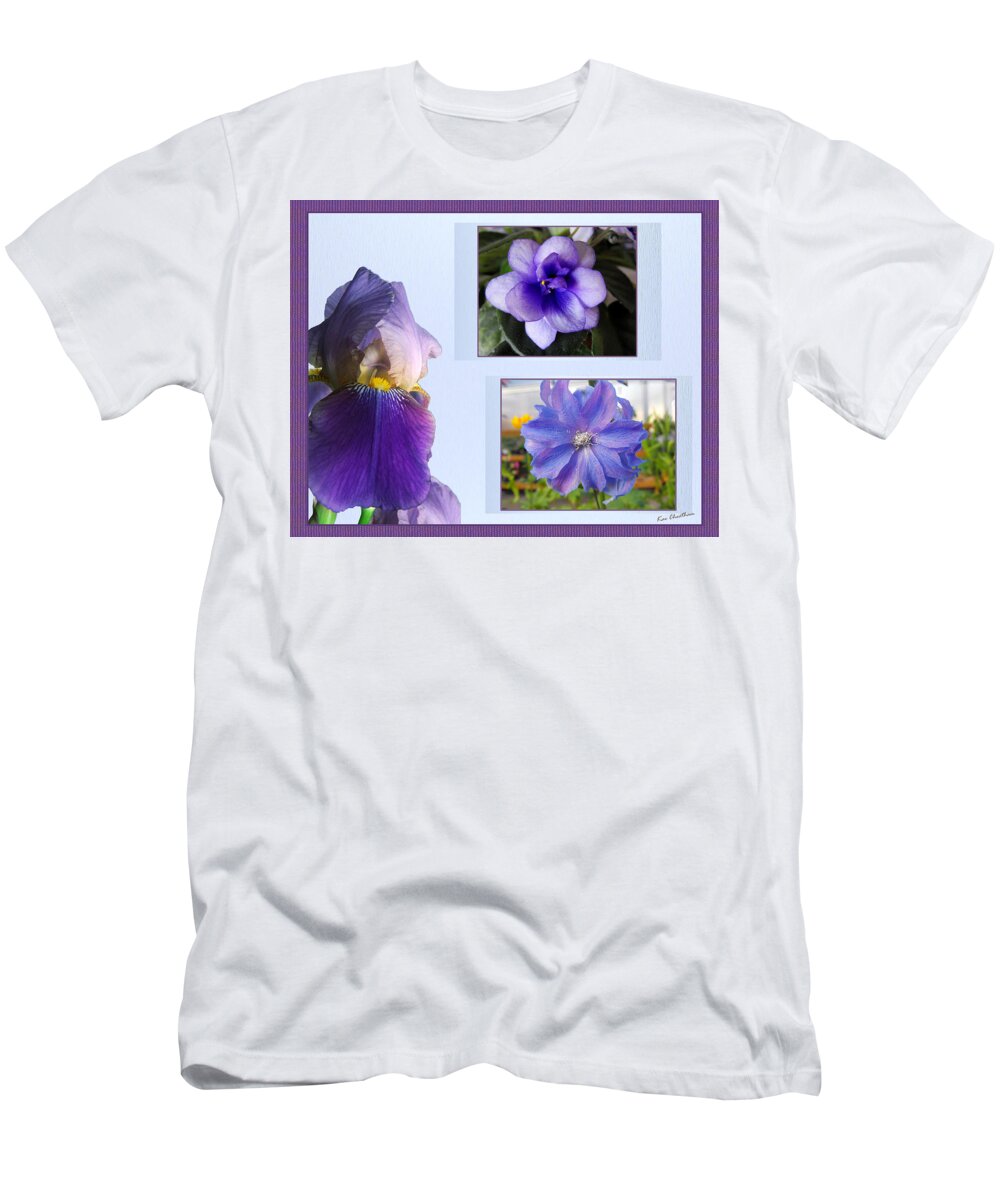 Floral T-Shirt featuring the photograph Lavender Blooms Motif by Kae Cheatham