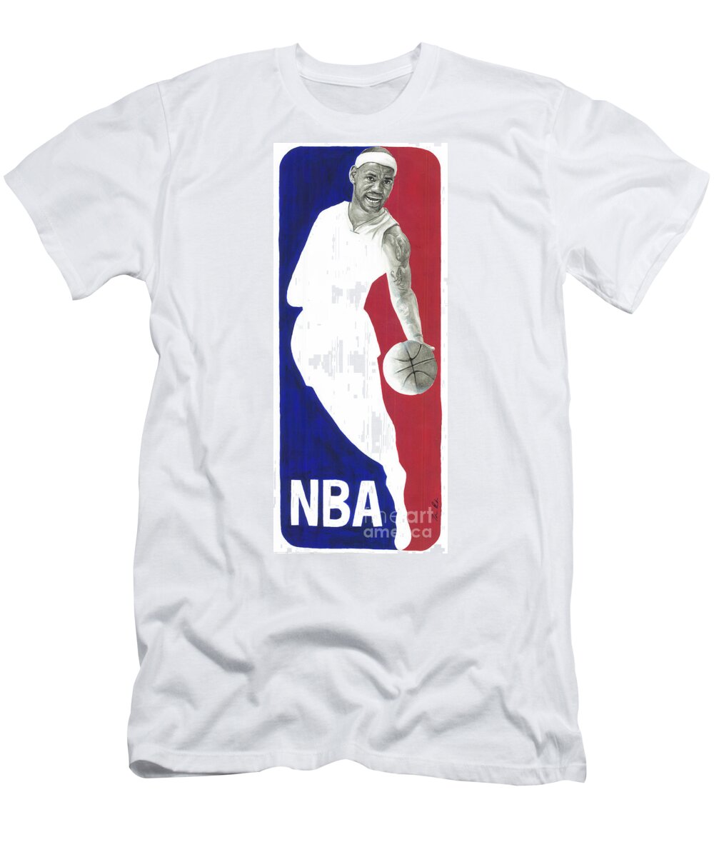 NBA Logo T-Shirt by Barkan - Pixels