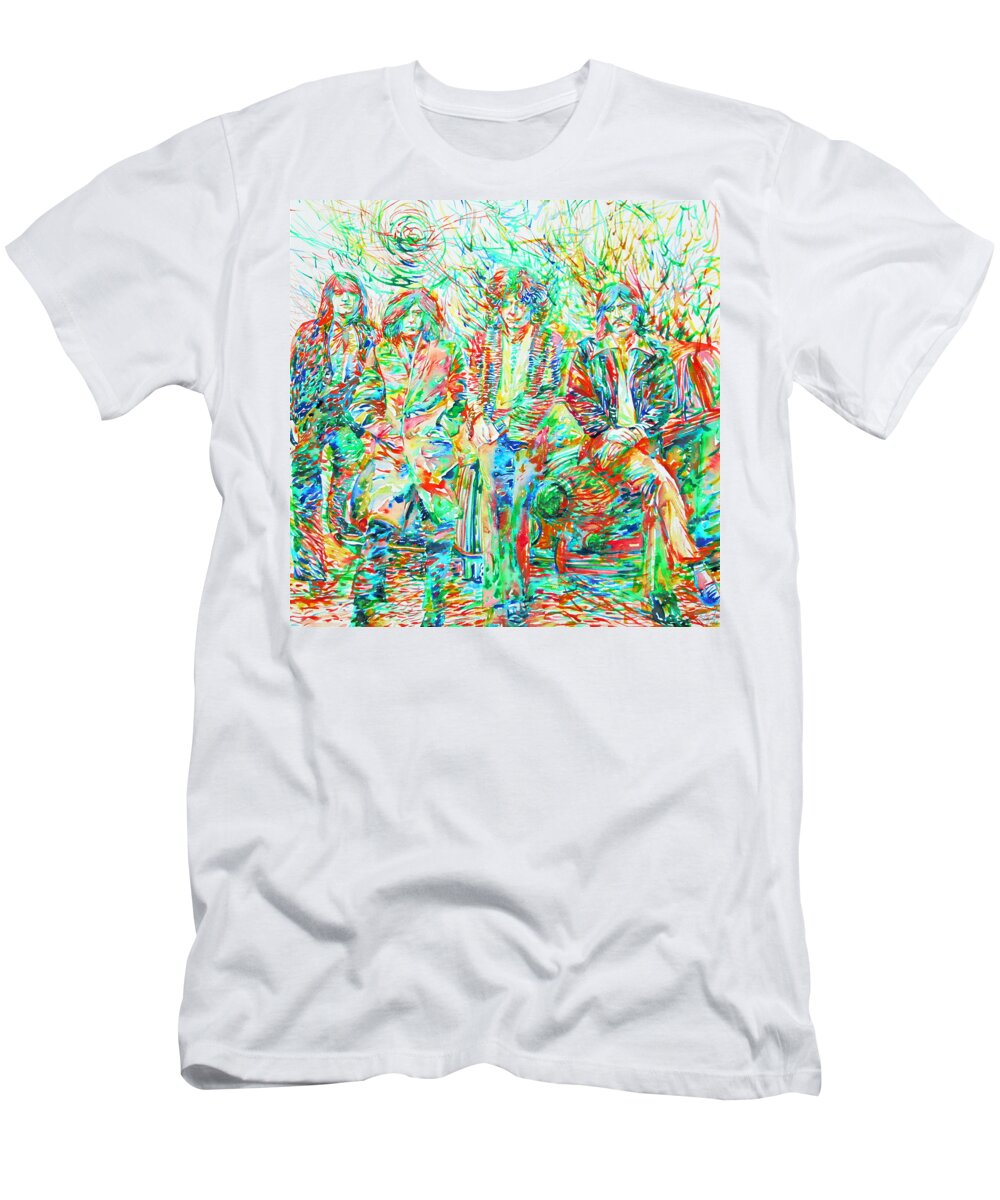 Led Zeppelin - Watercolor Portrait.1 T-Shirt for Sale by Fabrizio Cassetta
