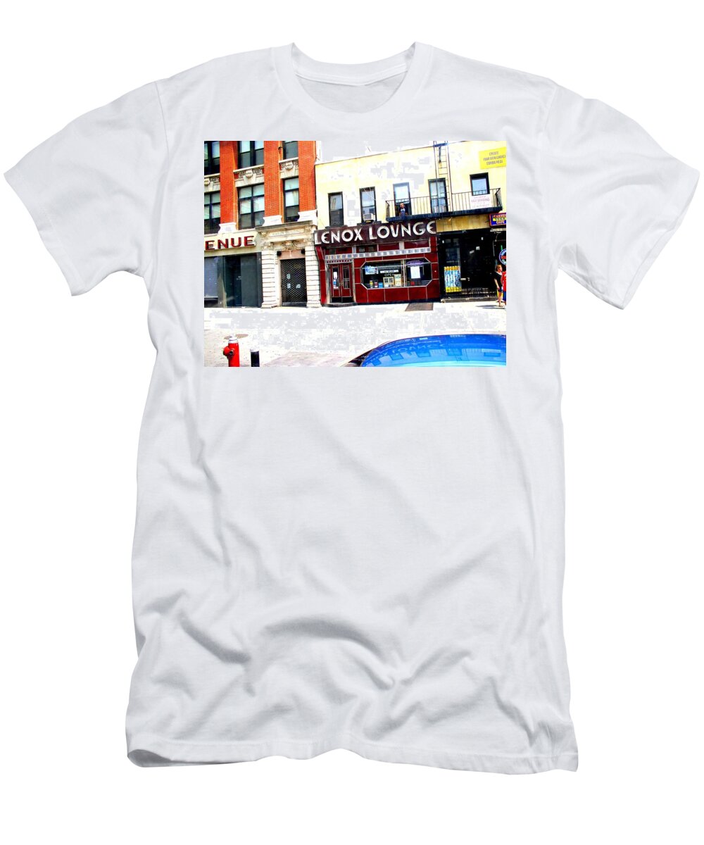Lenox T-Shirt featuring the photograph Lenox Lounge Harlem 2005 by Cleaster Cotton