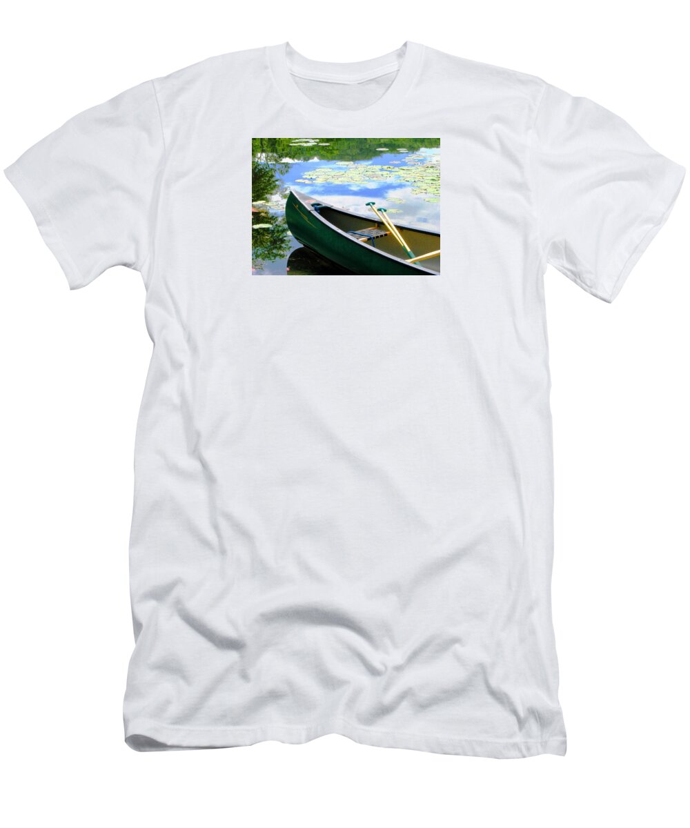 Canoes T-Shirt featuring the photograph Let's Go Out In The Old Town by Angela Davies