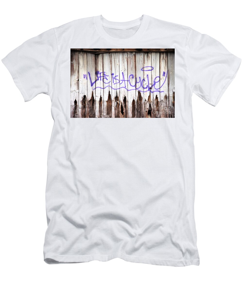Graffiti T-Shirt featuring the photograph Life is a Cycle by Amanda Barcon