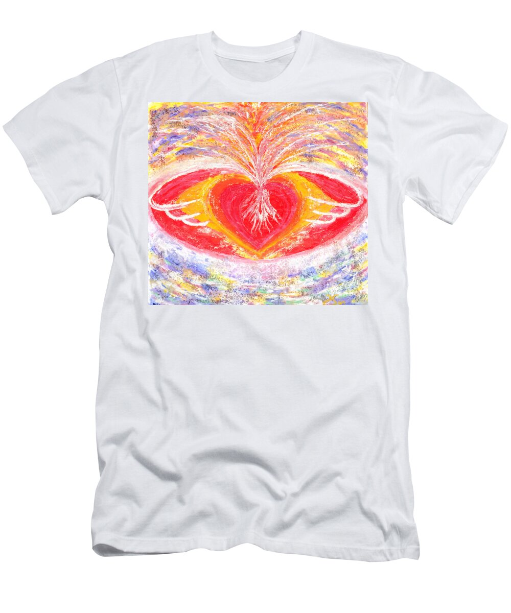 Love T-Shirt featuring the painting Love around the world by Heidi Sieber