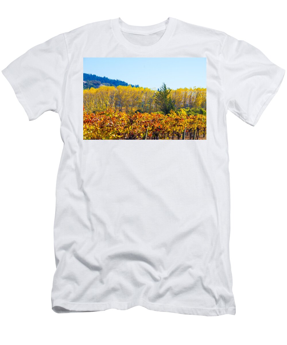 Napa T-Shirt featuring the photograph Lovely Fall colors by Brian Williamson