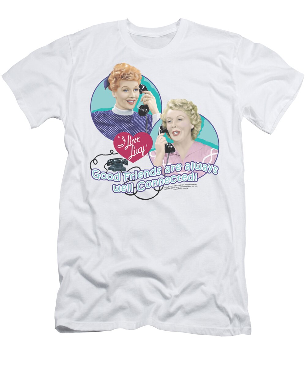I Love Lucy T-Shirt featuring the digital art Lucy - Always Connected by Brand A