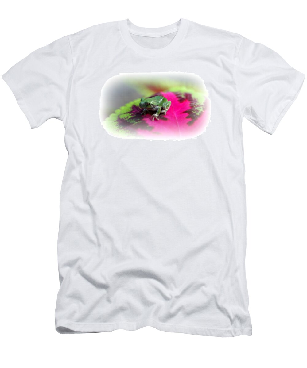 Macro T-Shirt featuring the photograph Magic Carpet Coleus Leaf by Barbara S Nickerson