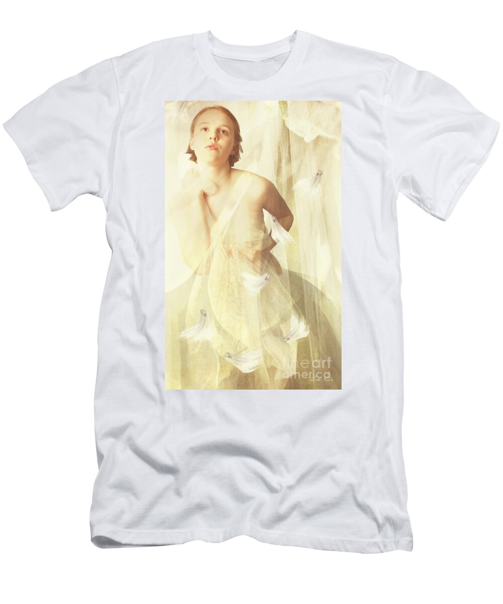 Magnolia T-Shirt featuring the digital art Magnolia Belle by Linda Lees