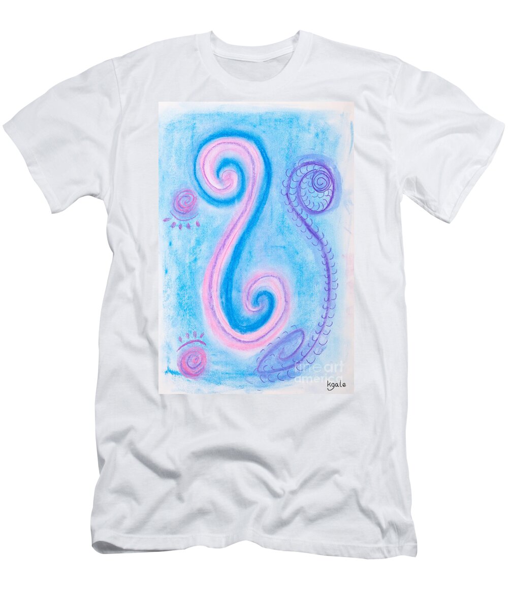 Maori T-Shirt featuring the painting Maori Peace Symbol by Simon Bratt