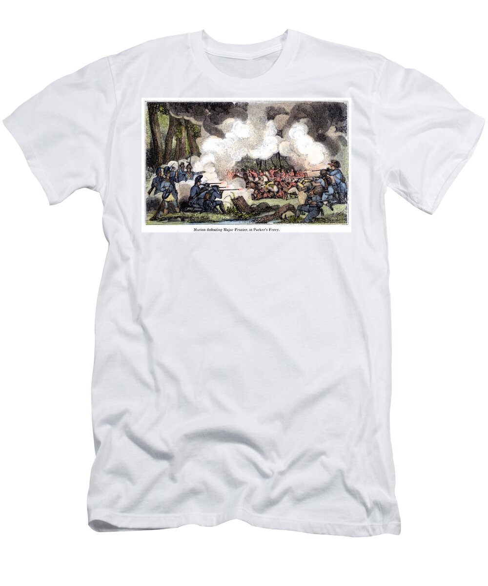 1781 T-Shirt featuring the photograph Marion: Parkers Ferry, 1781 by Granger