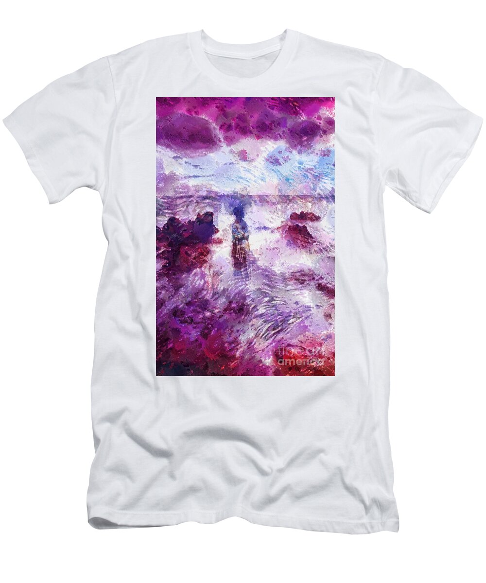 Memories T-Shirt featuring the painting Memories by Mo T