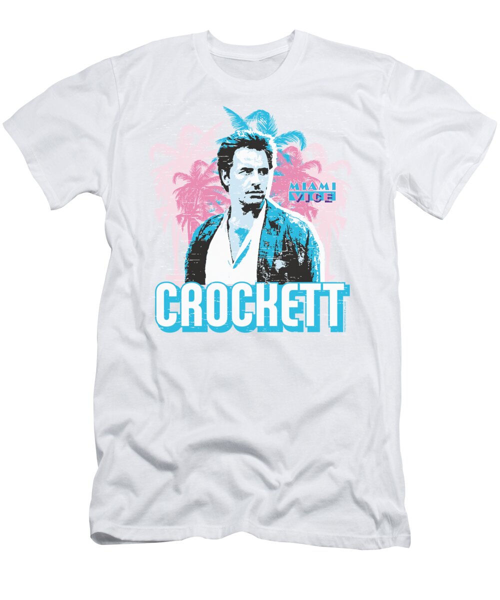 Miami Vice T-Shirt featuring the digital art Miami Vice - Crockett by Brand A