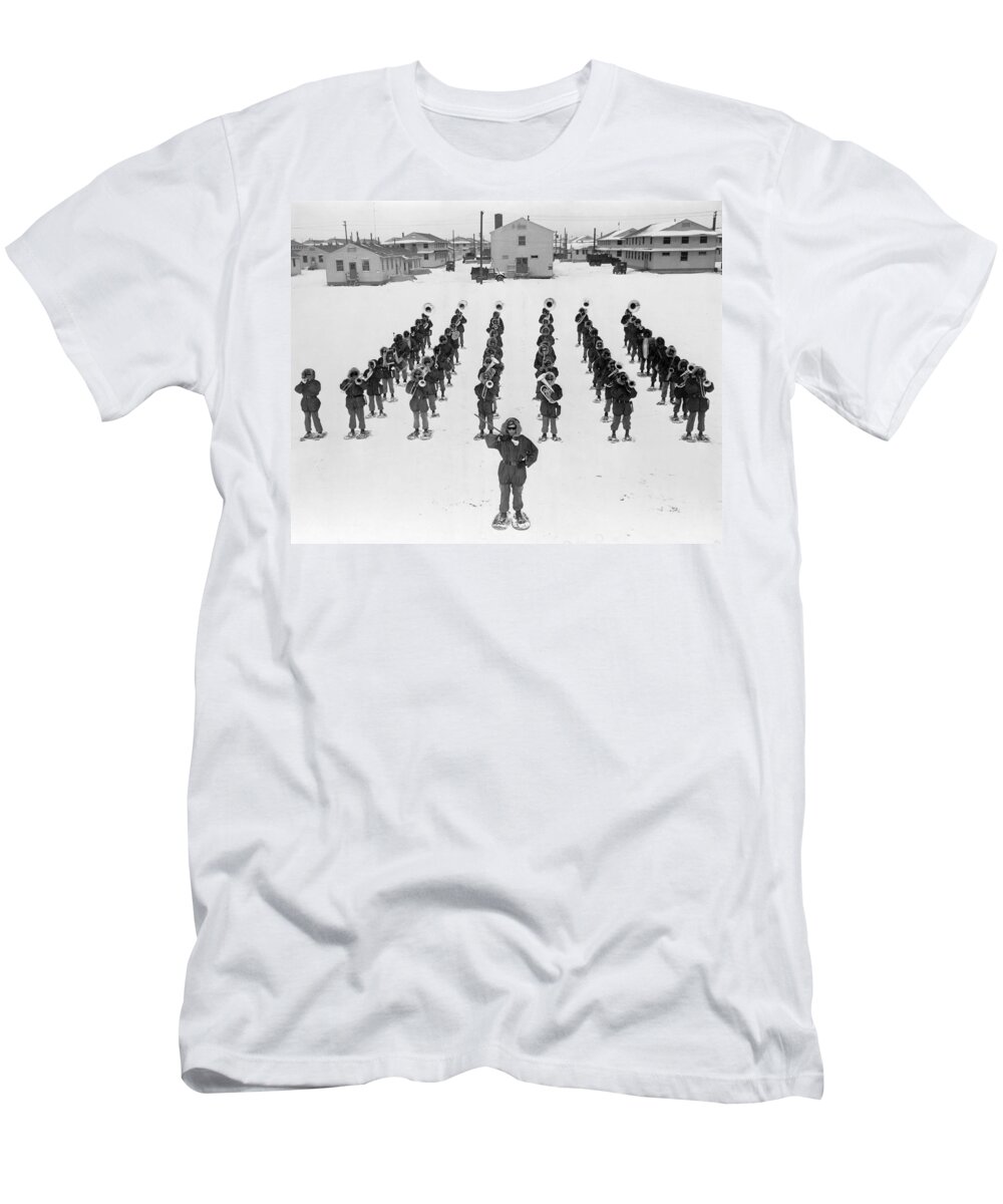 1953 T-Shirt featuring the photograph Military Band, 1953 by Granger