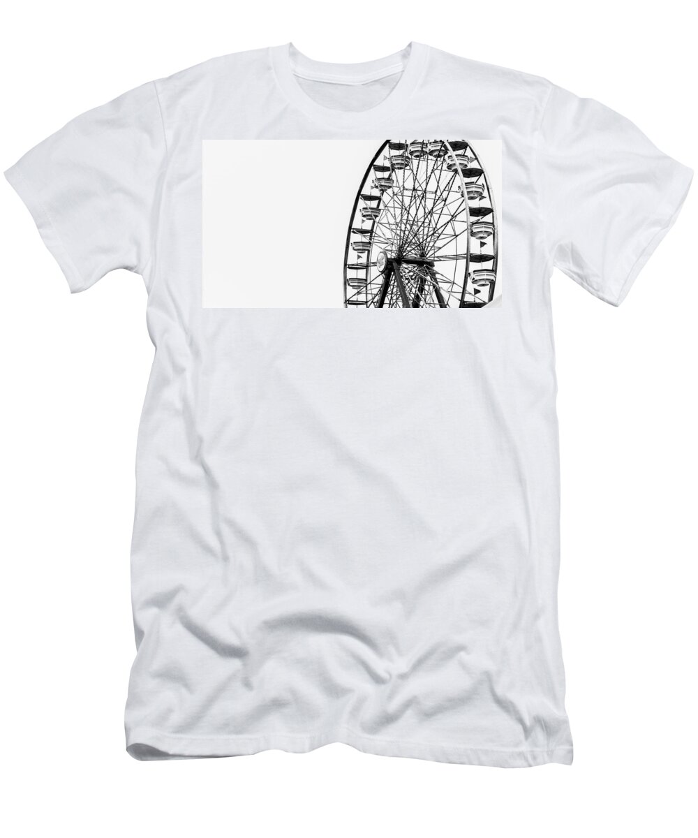 Wheel T-Shirt featuring the photograph Minimalist Ferris Wheel by Jon Woodhams
