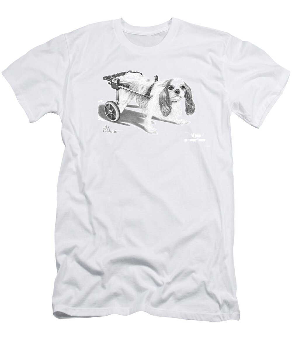Pencil T-Shirt featuring the drawing Molly by Murphy Elliott