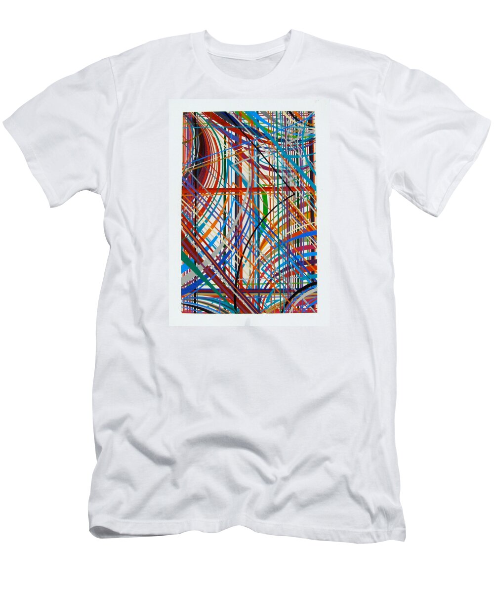 Pinstriping T-Shirt featuring the painting Monday Morning by Alan Johnson