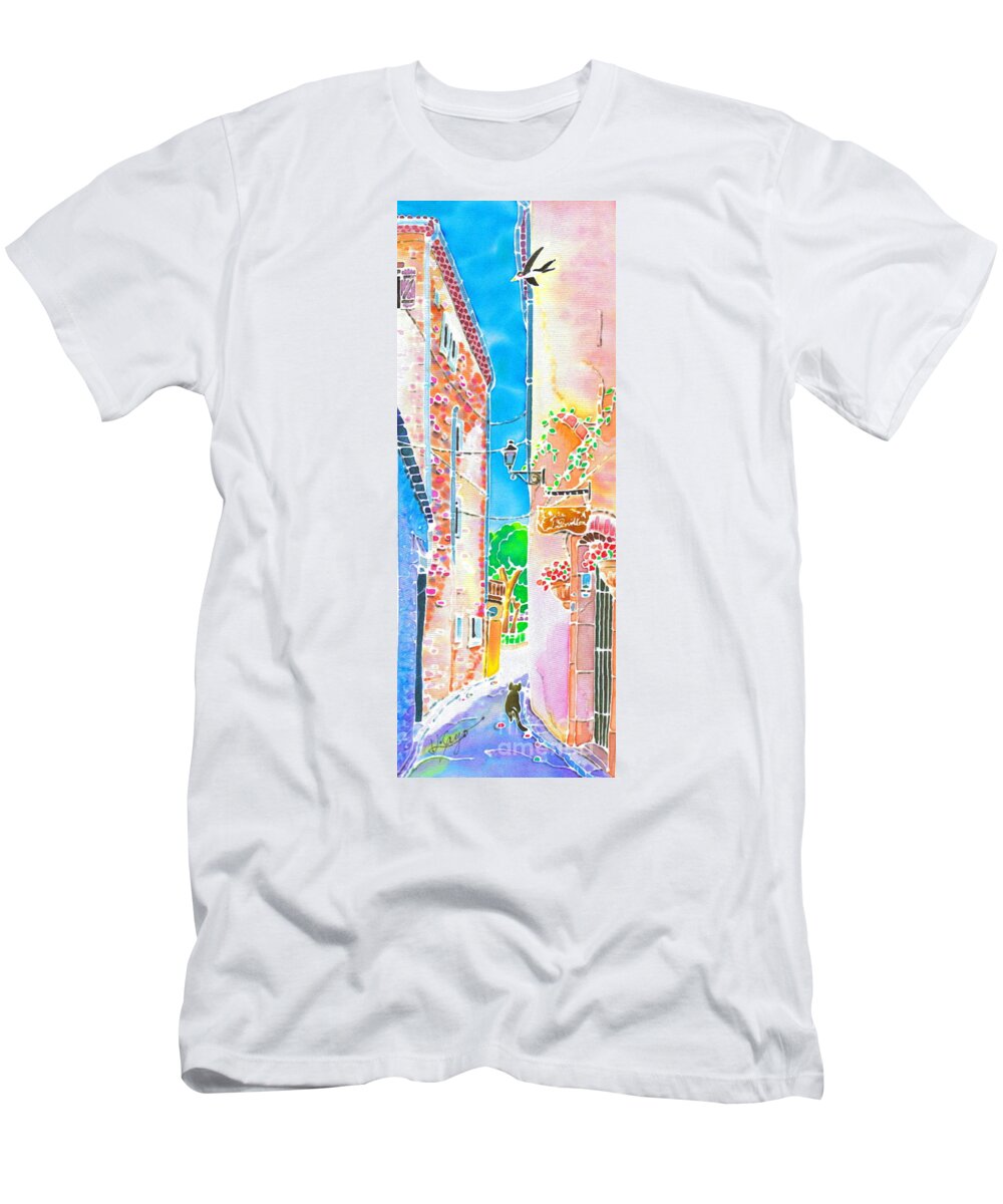 France T-Shirt featuring the painting Morning air by Hisayo OHTA