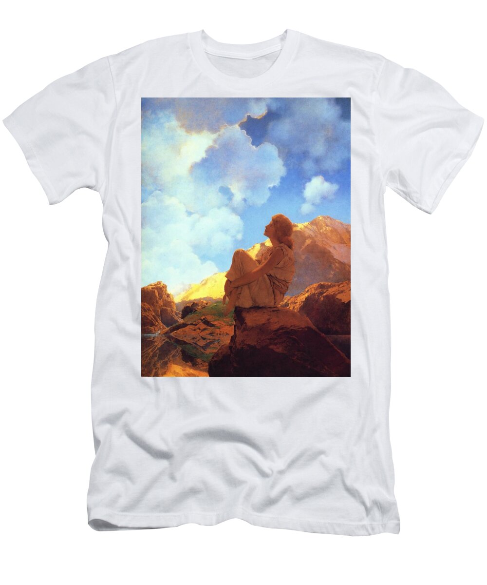 Maxfield Parrish T-Shirt featuring the painting Morning Spring by Maxfield Parrish