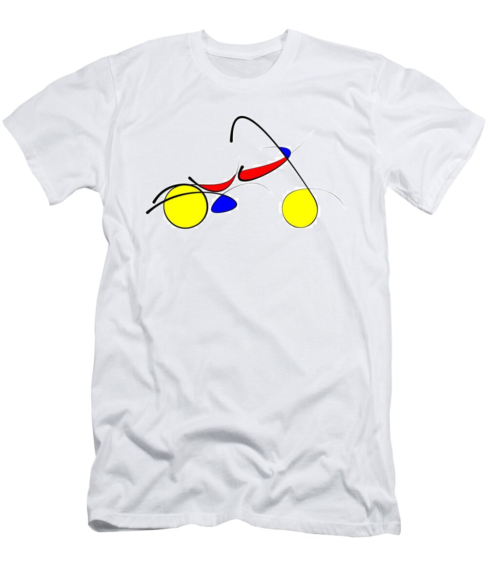 Digital T-Shirt featuring the digital art Motorcycle by Pal Szeplaky