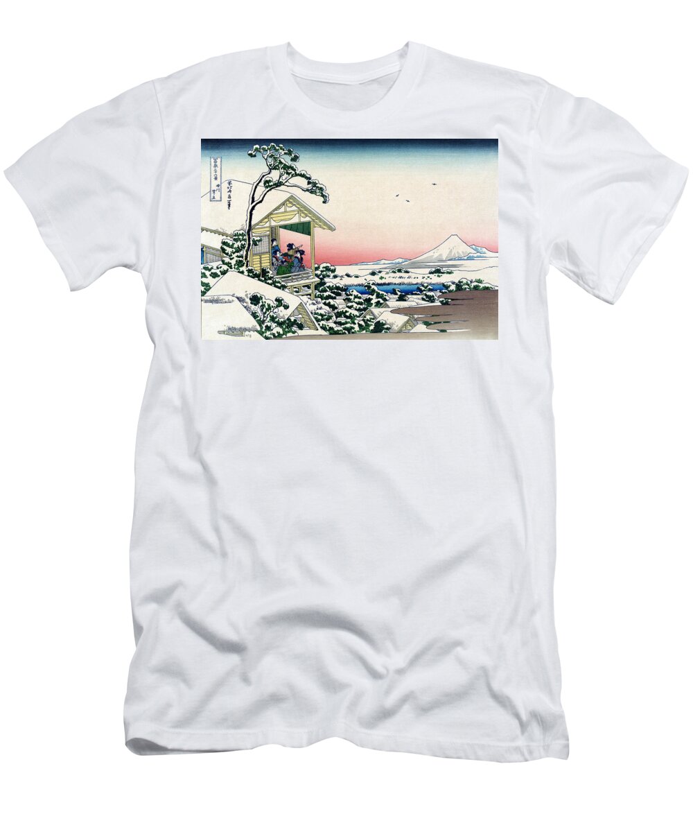 Fine Arts T-Shirt featuring the photograph Mount Fuji, Teahouse At Koishikawa by Science Source