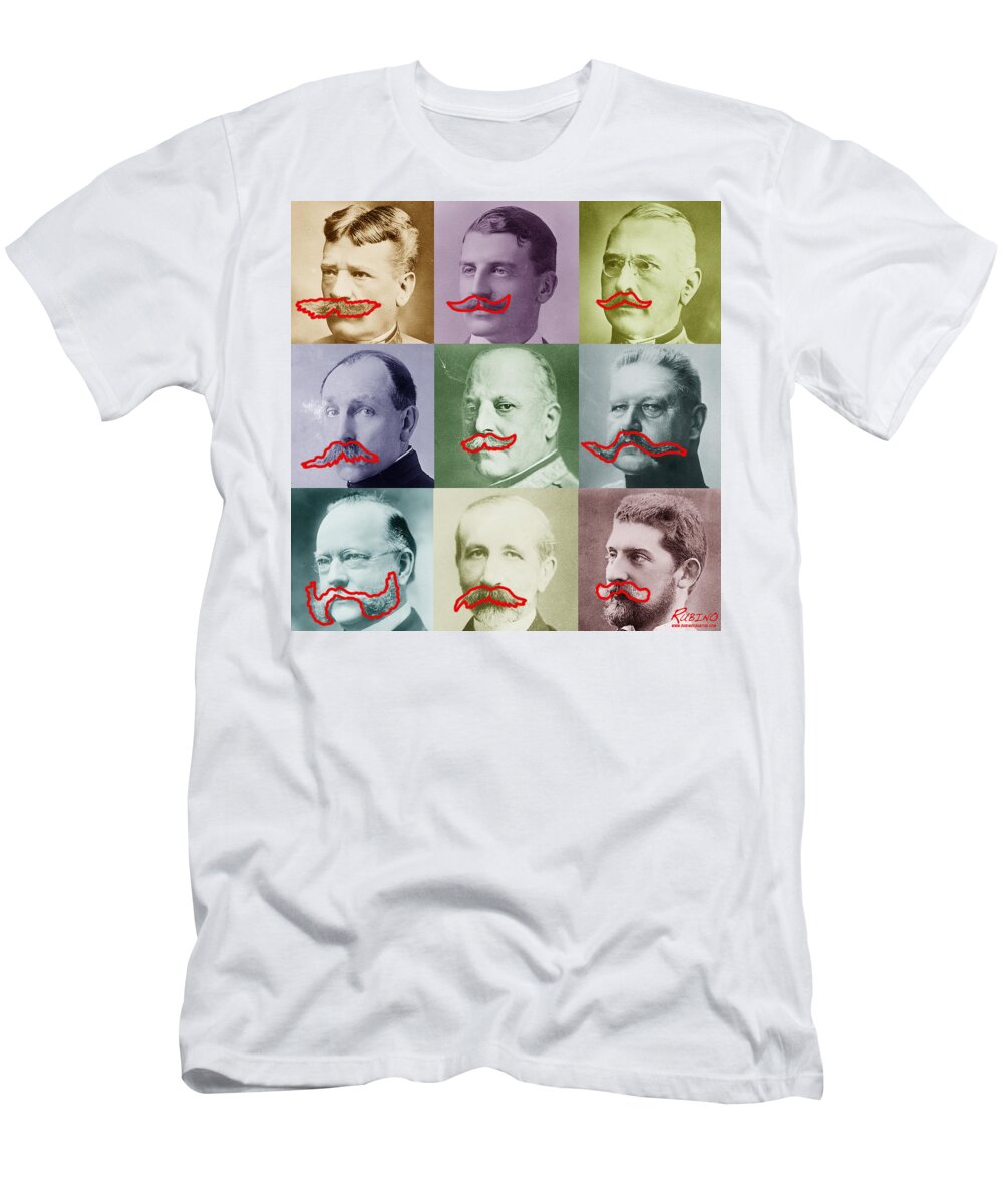 Moustaches T-Shirt featuring the photograph Moustaches by Tony Rubino