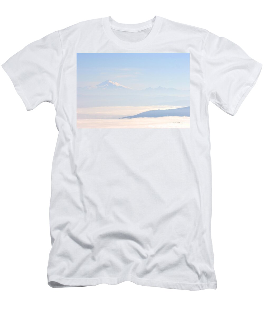 Mountain T-Shirt featuring the photograph Mt. Baker from San Juan Islands by Tap On Photo