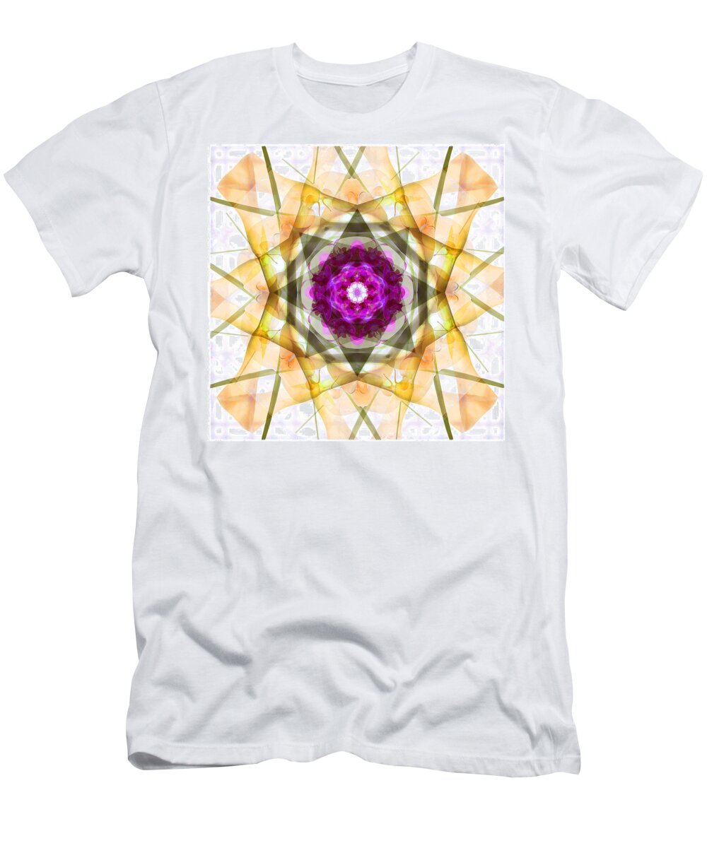 Flower T-Shirt featuring the photograph Multi Flower Abstract by Mike McGlothlen