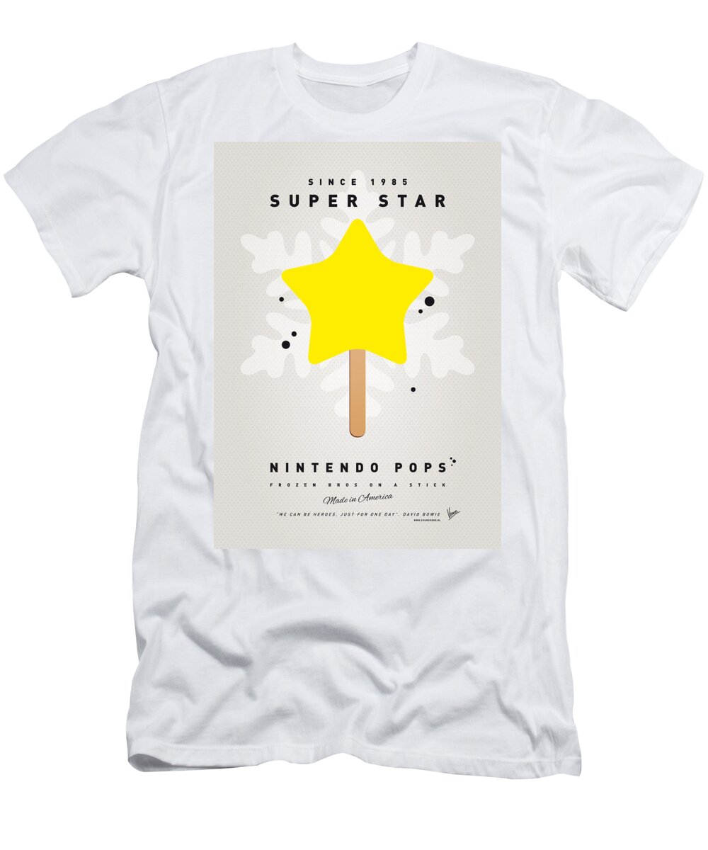 1 Up T-Shirt featuring the digital art My NINTENDO ICE POP - Super Star by Chungkong Art