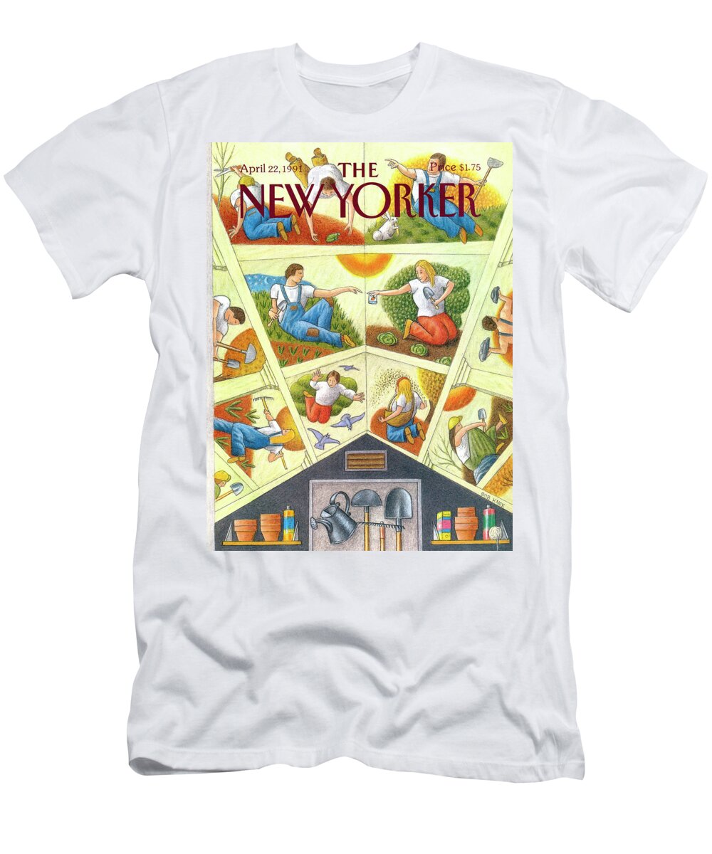 Household Chores T-Shirt featuring the painting New Yorker April 22nd, 1991 by Bob Knox