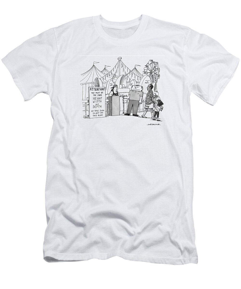 Carnival T-Shirt featuring the drawing New Yorker April 3rd, 2017 by Joe Dator