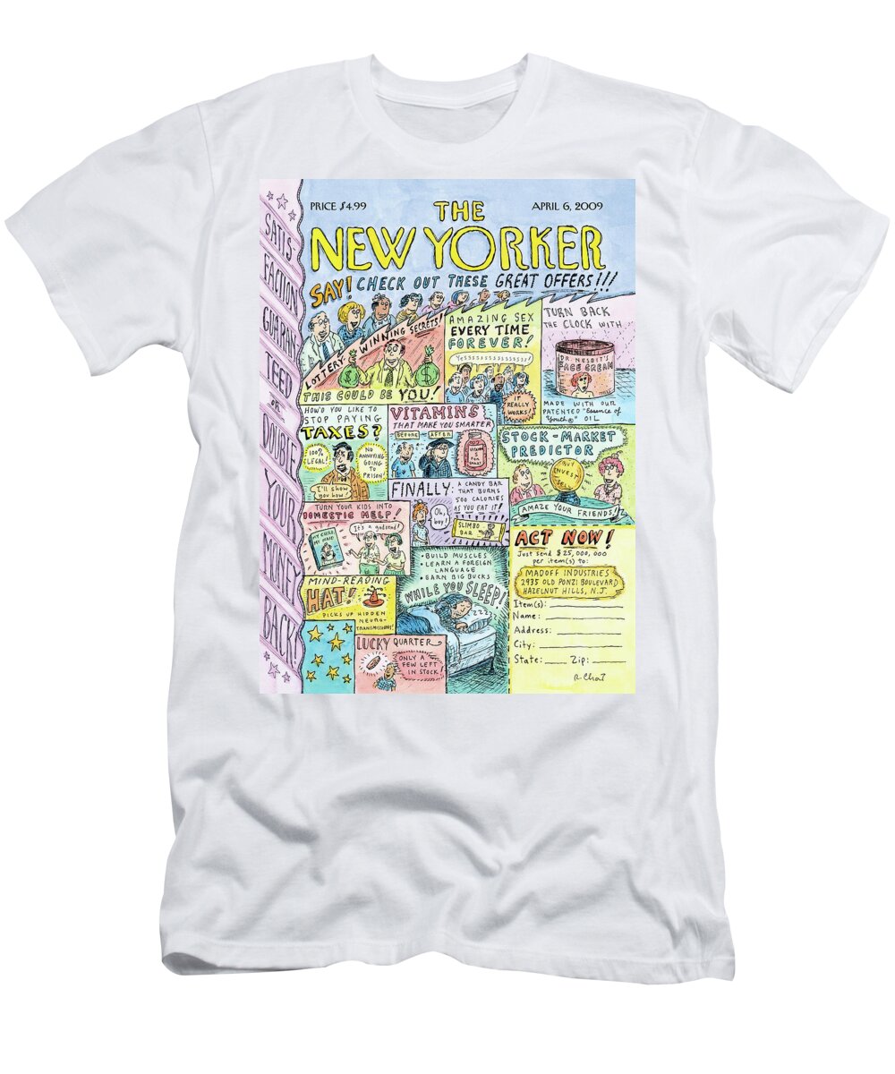 April Fool T-Shirt featuring the painting April Fool by Roz Chast