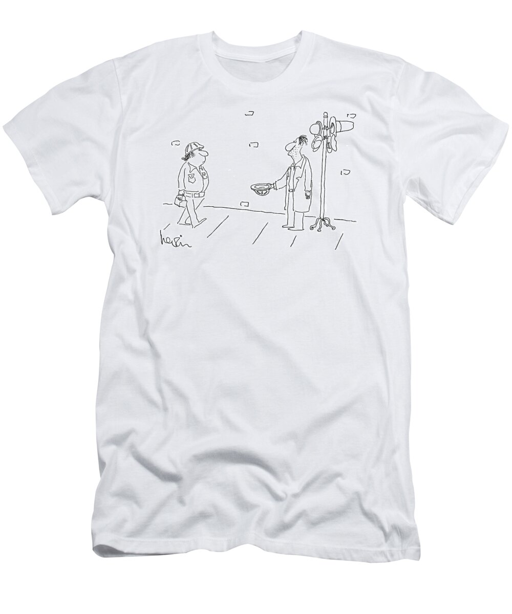 Beggers. Fashion T-Shirt featuring the drawing New Yorker August 21st, 1978 by Arnie Levin