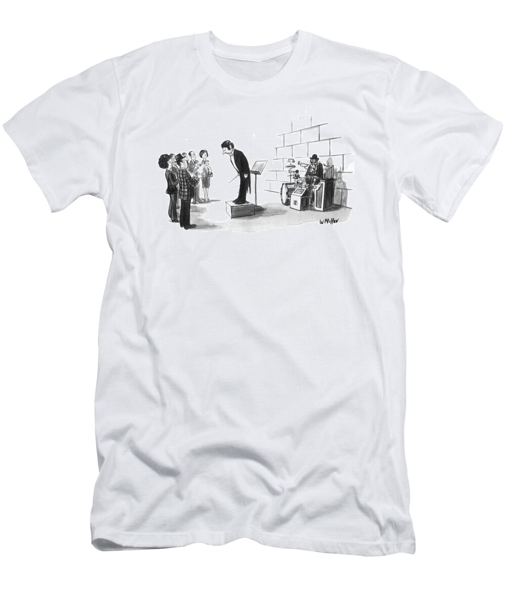 Musicians T-Shirt featuring the drawing New Yorker August 2nd, 1976 by Warren Miller