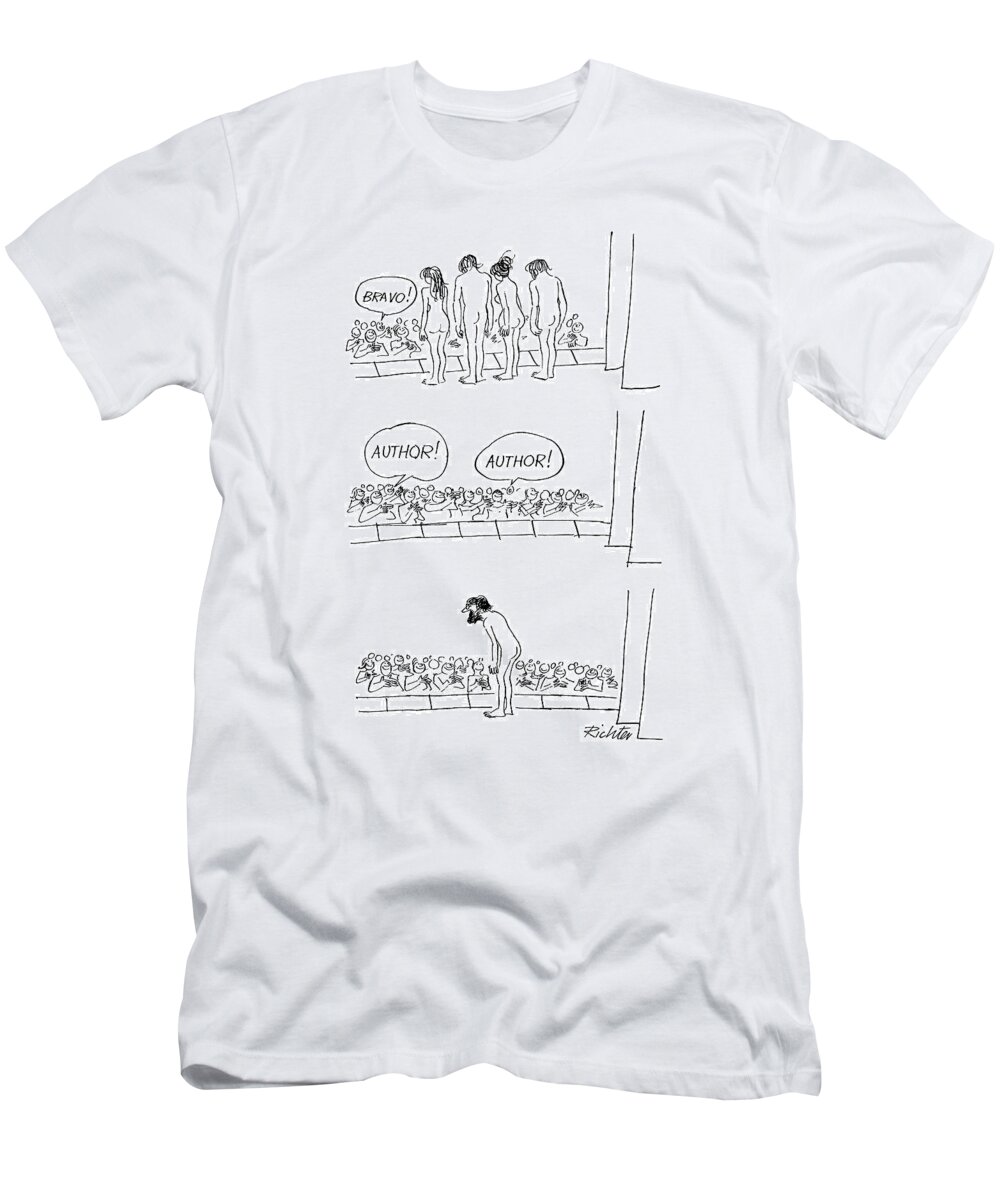 Theater T-Shirt featuring the drawing New Yorker July 26th, 1969 by Mischa Richter