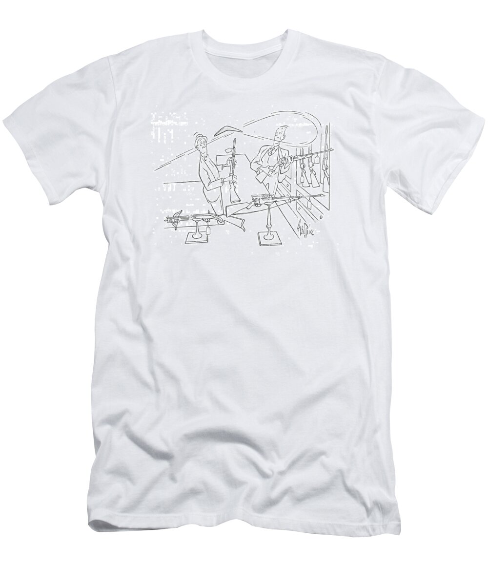 111225 Gpr George Price T-Shirt featuring the drawing New Yorker June 14th, 1941 by George Price