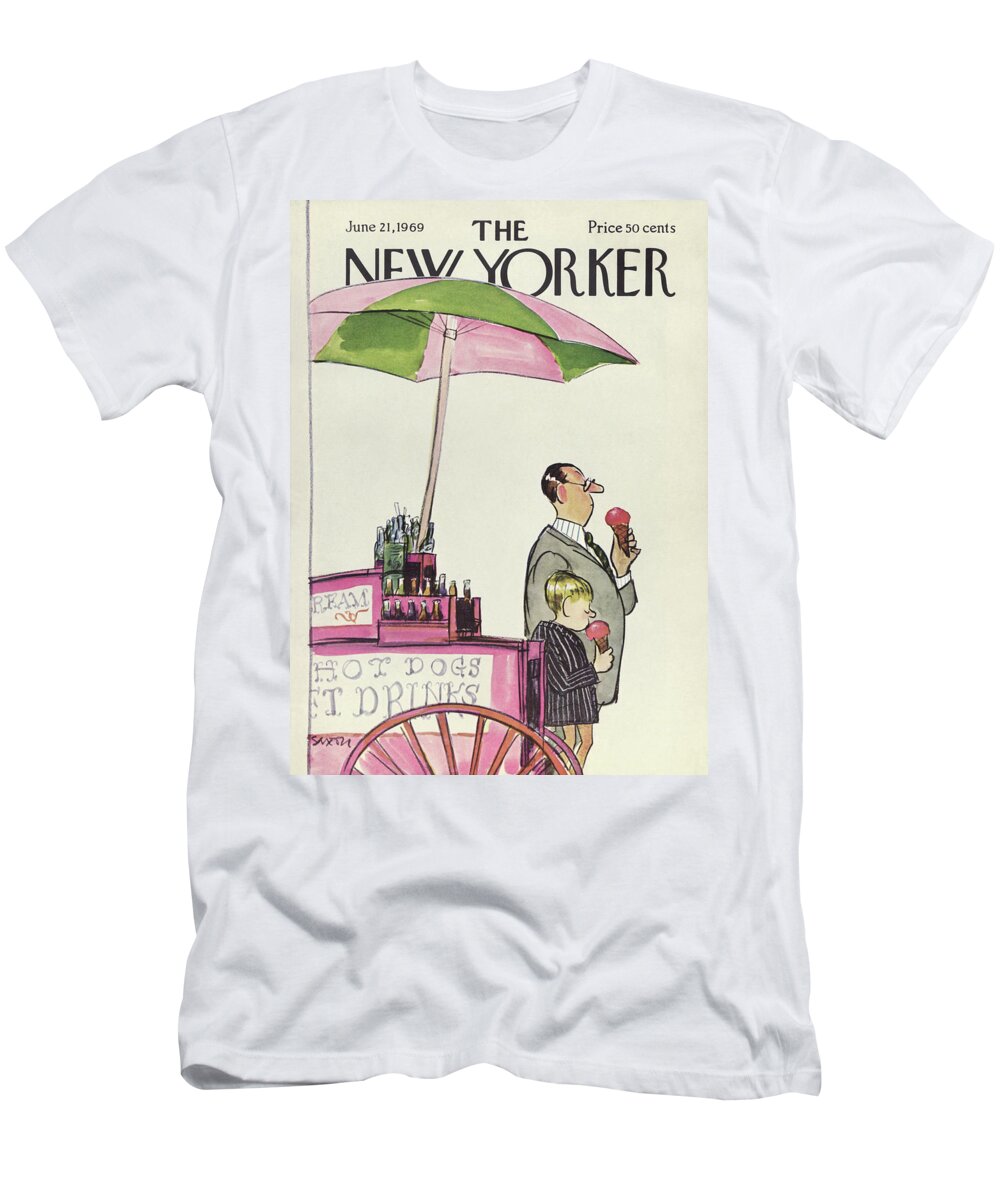 Seasons T-Shirt featuring the painting New Yorker June 21st, 1969 by Charles Saxon