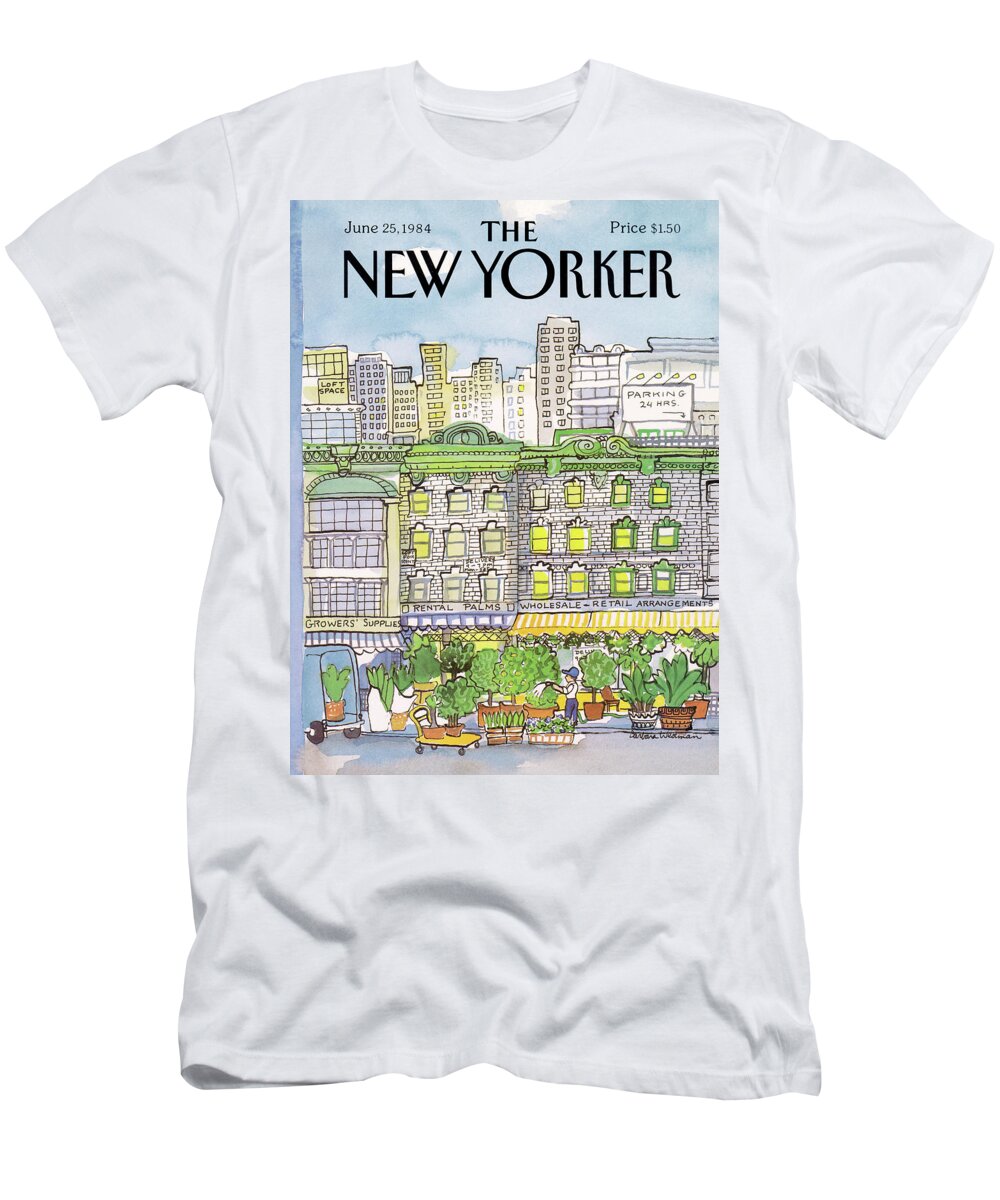 New York T-Shirt featuring the painting New Yorker June 25th, 1984 by Barbara Westman