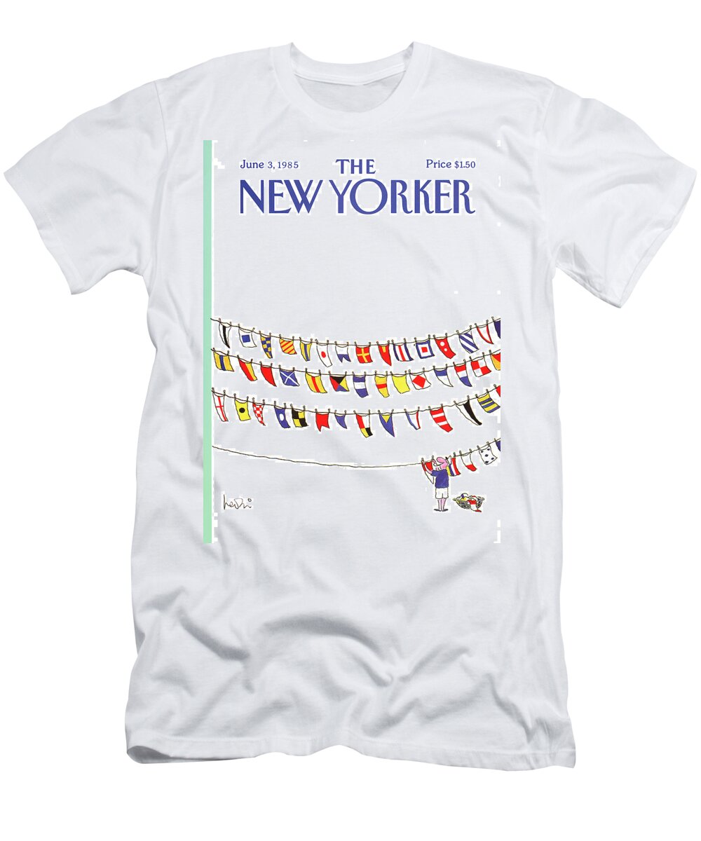 Leisure T-Shirt featuring the painting New Yorker June 3rd, 1985 by Arnie Levin