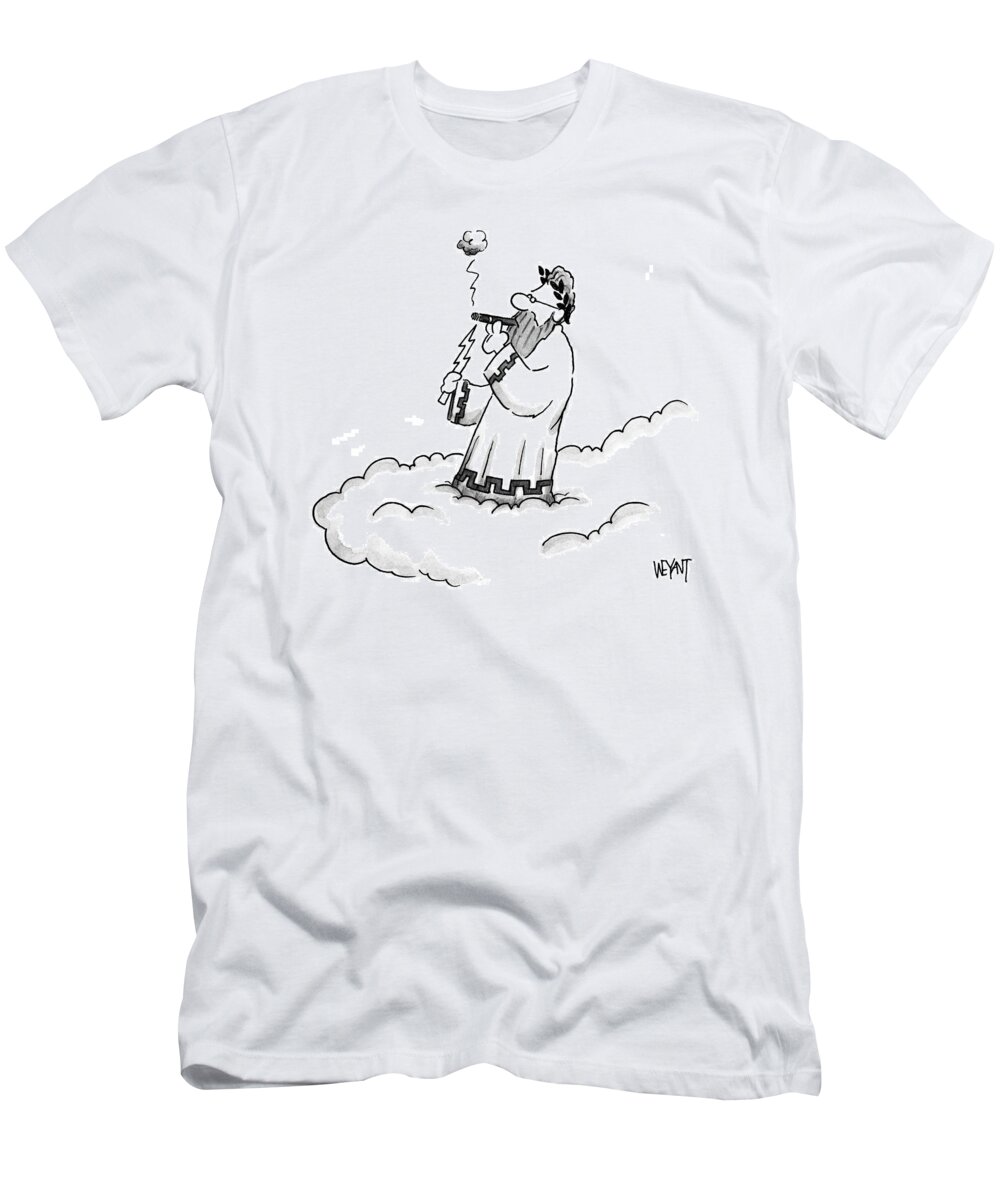 Cigars T-Shirt featuring the drawing New Yorker March 22nd, 1999 by Christopher Weyant
